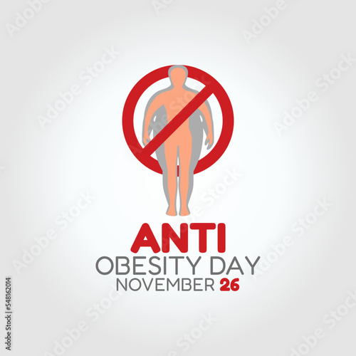 vector graphic of anti obesity day good for anti obesity day celebration. flat design. flyer design.flat illustration.