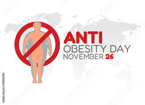 vector graphic of anti obesity day good for anti obesity day celebration. flat design. flyer design.flat illustration.