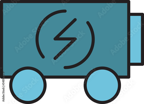 battery on wheels icon