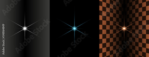 Realistic digital lens flare. Glow sparkle effect. Abstract lens flare ignition. Flashing lights vector.