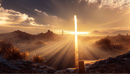 Ascension day concept, Christian Easter