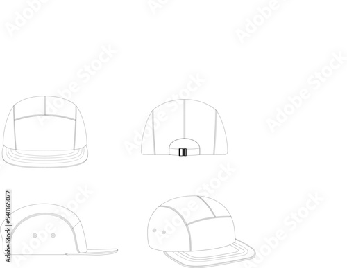 5 Panel Caps Template