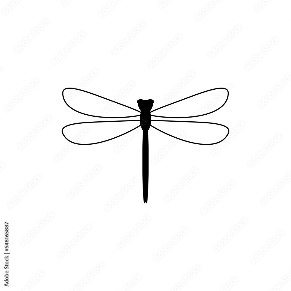 Dragonfly insect. Dragonfly animal icon isolated on white background Dragonfly insect. Dragonfly animal icon isolated on white background
