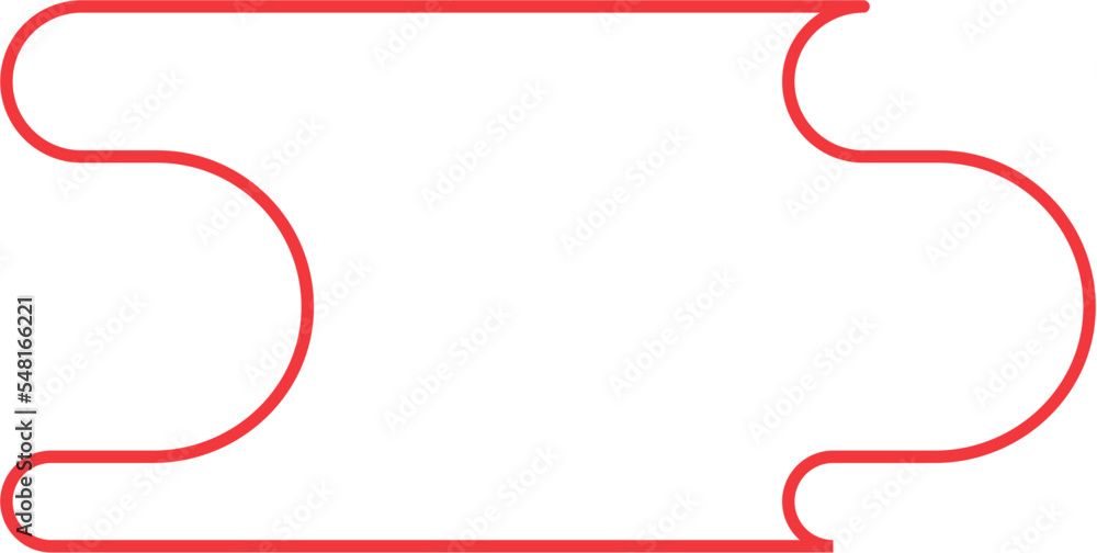 Abstract Minimal Round Shape Vector Outline