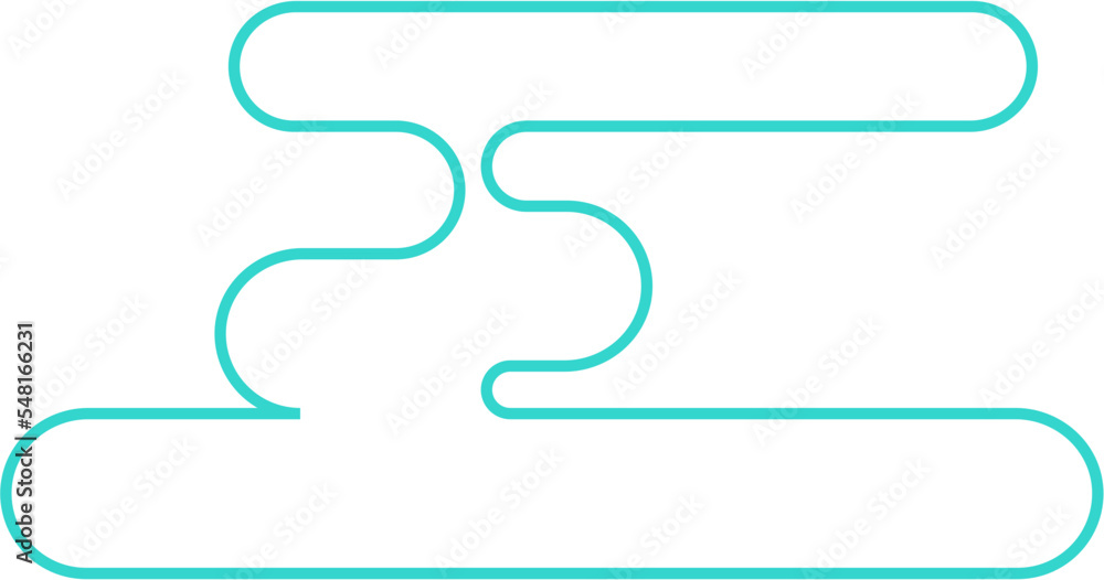 Abstract Minimal Round Shape Vector Outline Abstract Minimal Round Shape Vector Outline