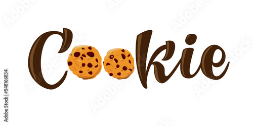 Chocolate Cookies vector. National Cookie Day vector. Biscuit vector. Cookie Day Poster, December 4. Cookies icon vector. Chocolate Cookie Day Poster.