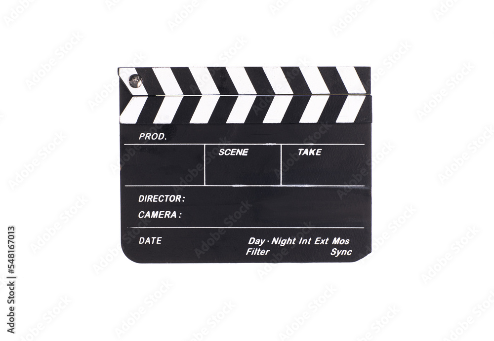 Obraz premium clapperboard isolated on white background