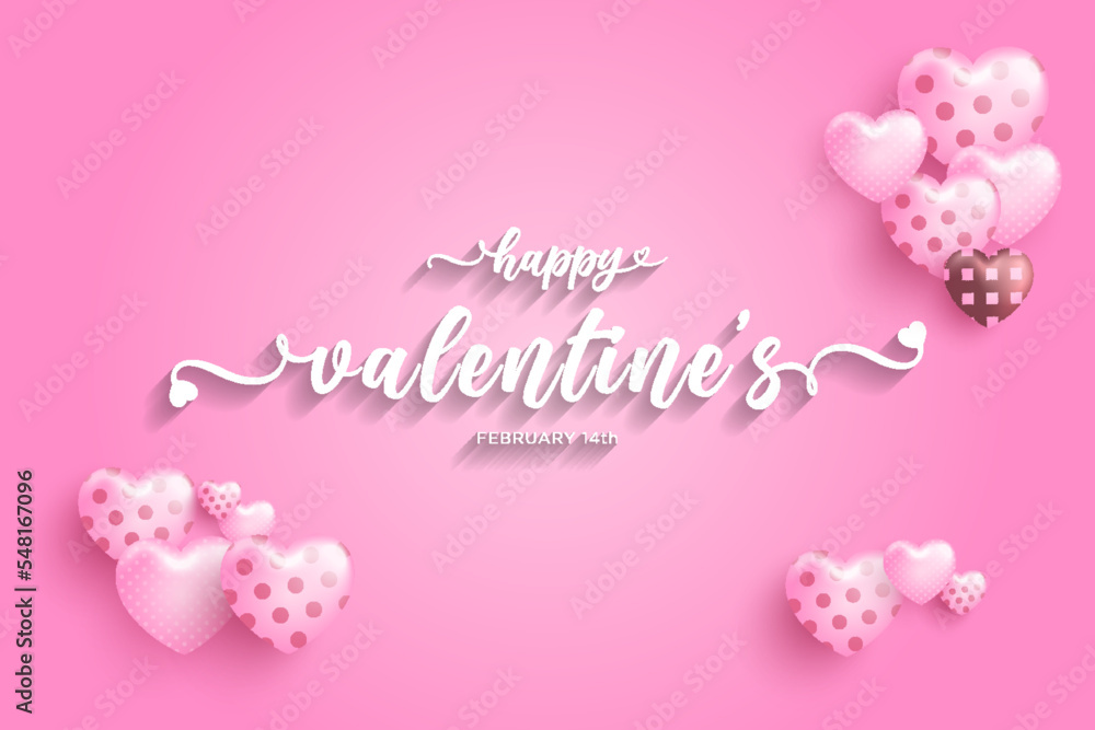 3d love happy valentines day background