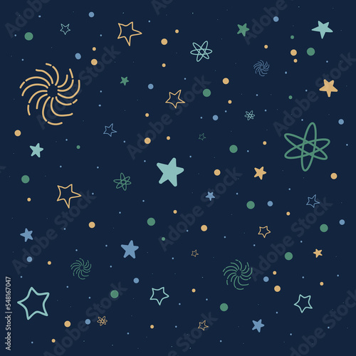 Sky Background, Star Background, Galaxy Wallpaper, Doodle Star Background, Pattern Doodle Star