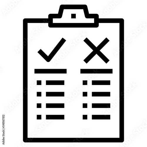 pros and cons outline icon