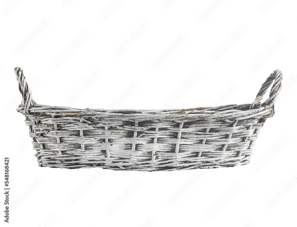 Obraz premium Empty white basket , isolated