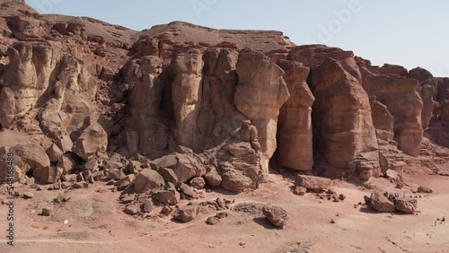 King Solomon's Pillars in Timna Valley national park, Israel. 