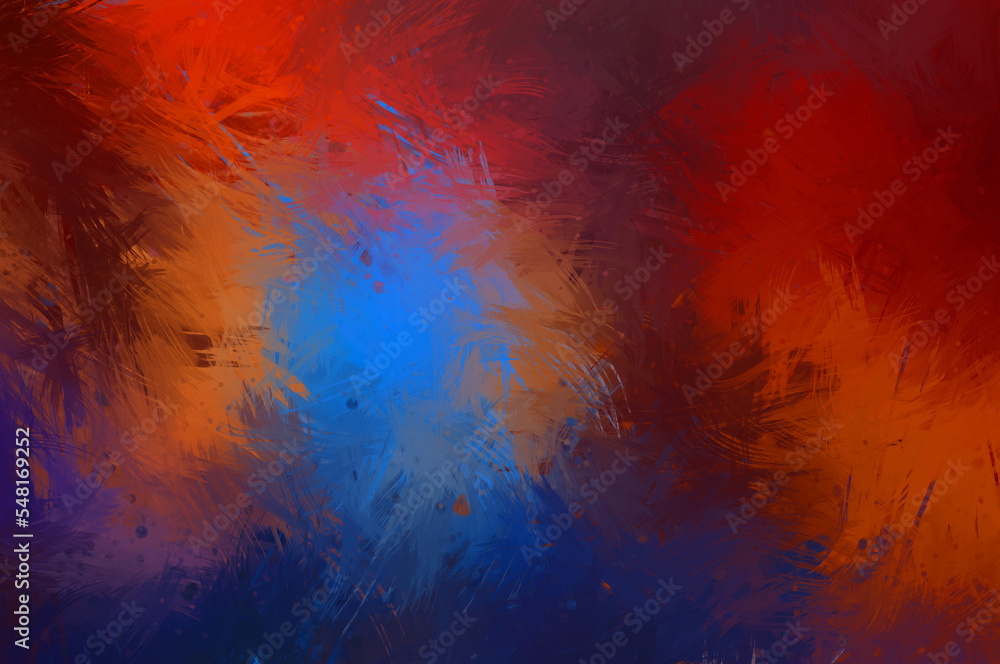Painted composition with vibrant brush strokes. Textured colorful painting. Paint brushed wallpaper. Painted composition with vibrant brush strokes. Textured colorful painting. Paint brushed wallpaper.