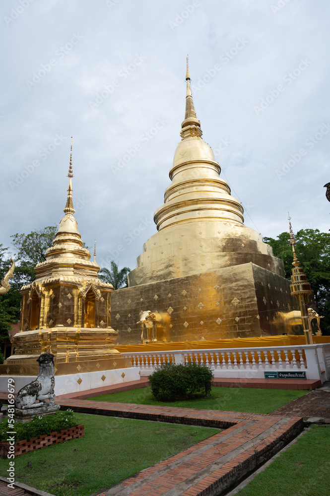Fototapeta premium The Wat Phra Sing Temple located Chiang Mai, Thailand