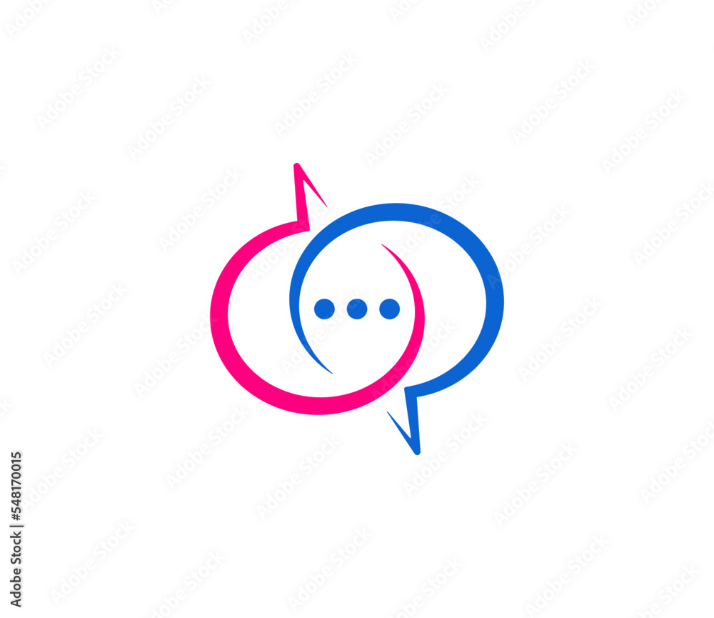 Chat App logo. Chatting symbol. Talk icon. Vector logo design template Chat App logo. Chatting symbol. Talk icon. Vector logo design template