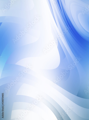 Fotografie Dynamic trendy simple fluid color gradient abstract cool background with overlapping line effects