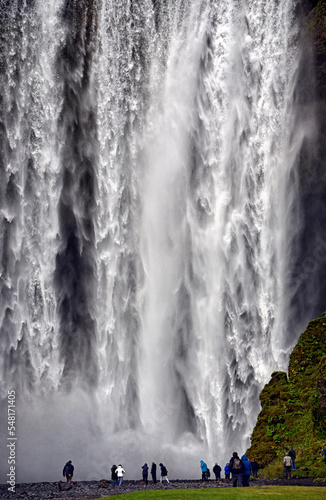 Skogafoss  majestic waterfall on Sk  g   River  Iceland  Arctic regions  Europe