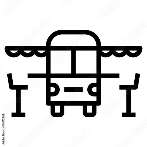bistro food truck outline icon