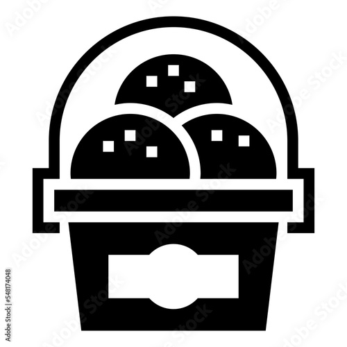 icecream food truck glyph icon