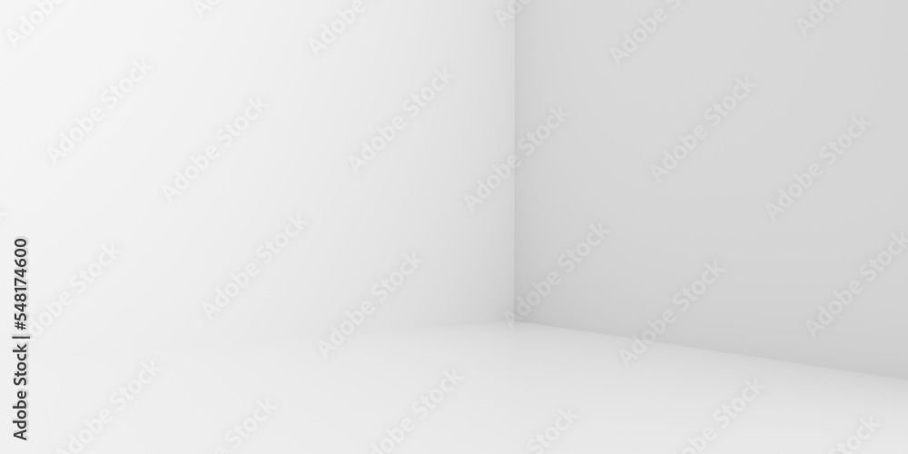 White room corner empty interior wall design on modern floor light indoor 3d home background of blank space perspective creative studio stage concept or simple presentation showroom display backdrop. White room corner empty interior wall design on modern floor light indoor 3d home background of blank space perspective creative studio stage concept or simple presentation showroom display backdrop.