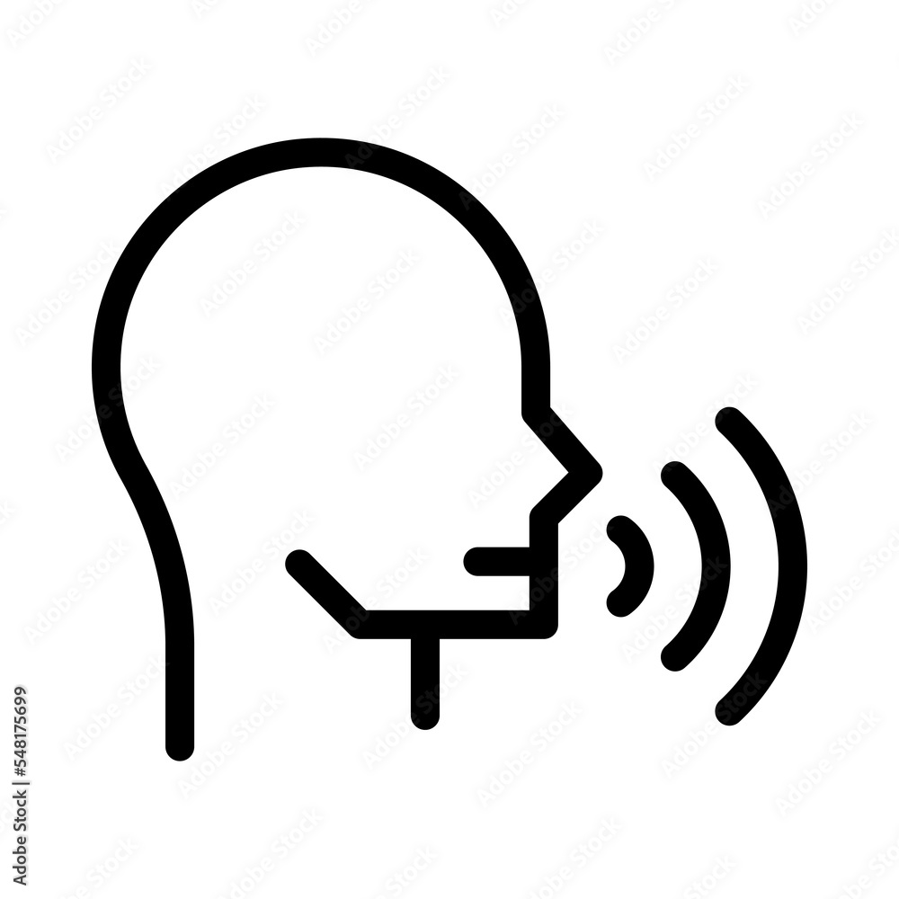 voice recognition line icon illustration vector graphic voice recognition line icon illustration vector graphic