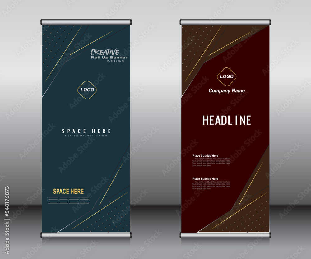 modern luxury roll up banner design template Stock Vector | Adobe Stock