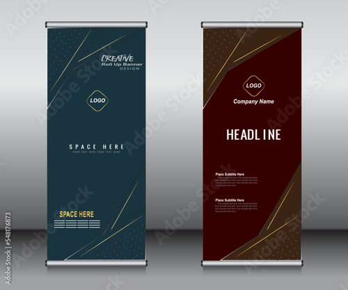 modern luxury roll up banner design template