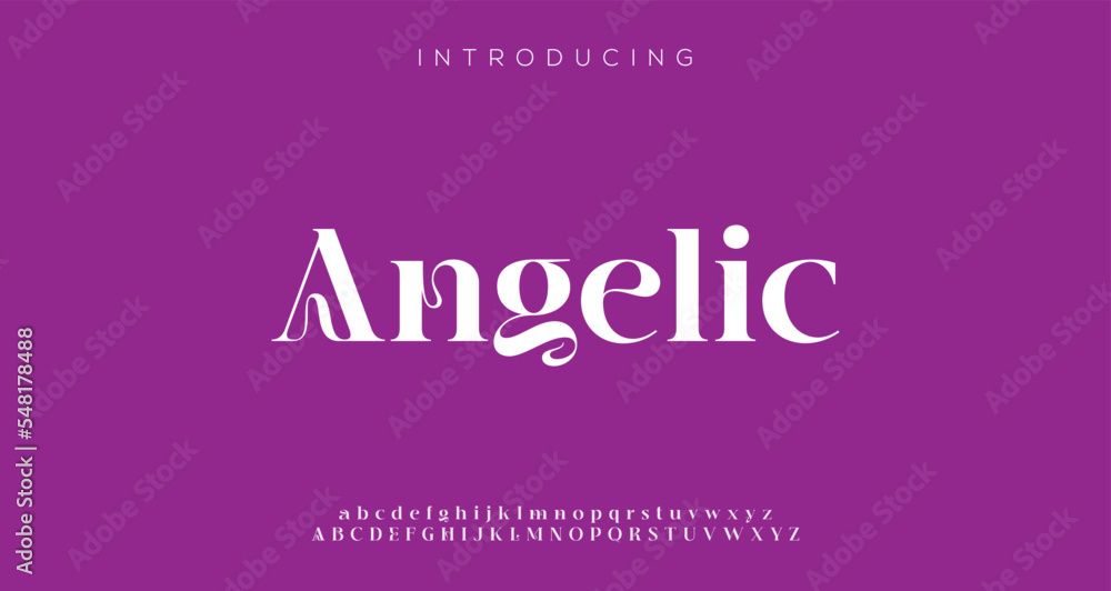 ANGELIC Minimal luxury typo Font and Modern tech Typography urban style ...