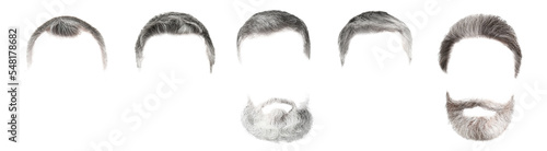 Set of different man's hair...