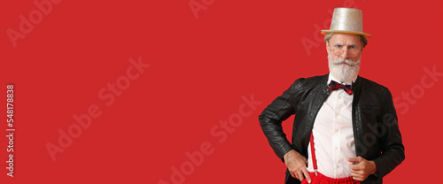 Cool Santa Claus in leather...