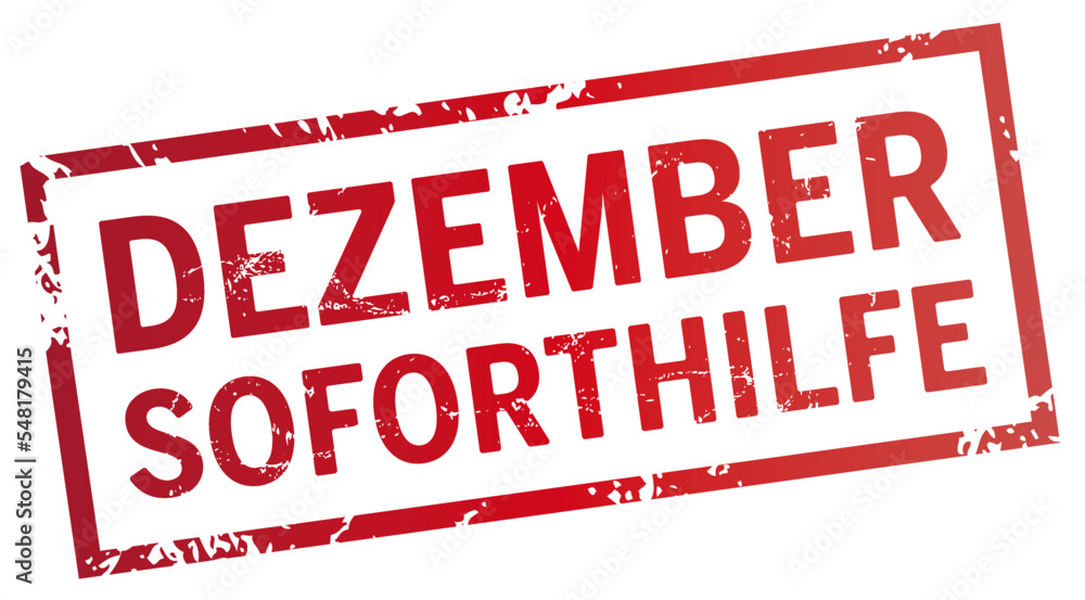 roter Stempel Dezember Soforthilfe roter Stempel Dezember Soforthilfe