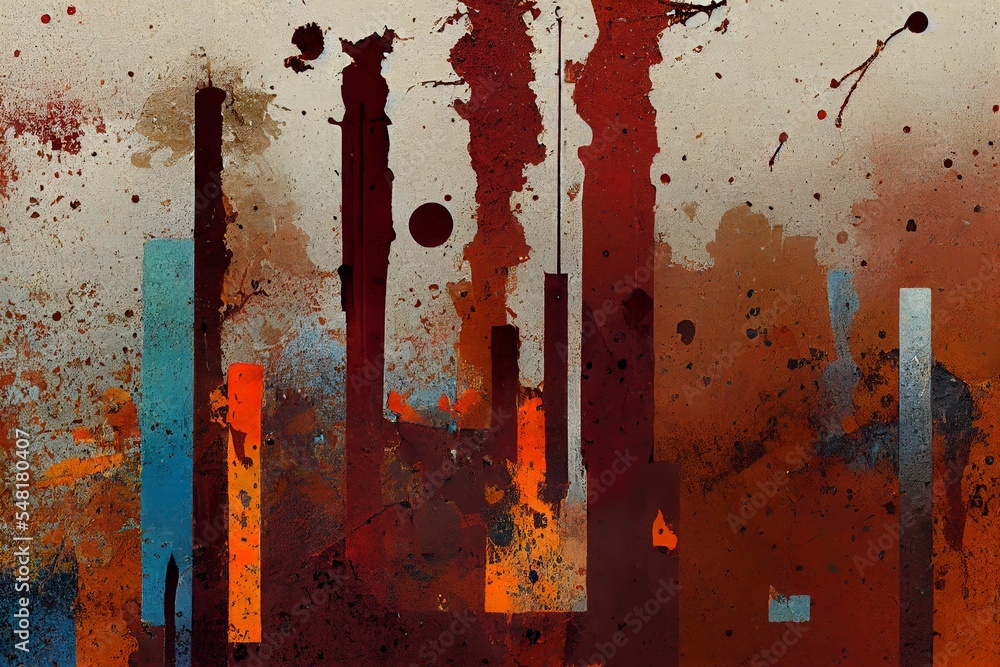 Rusty Dripping Background Grungy rusty metal texture background. Metal and rust as grunge ...
