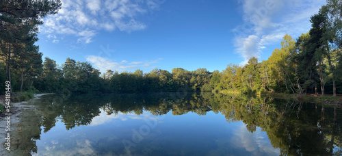 Panorama from an autumn lake around Vilsteren photo