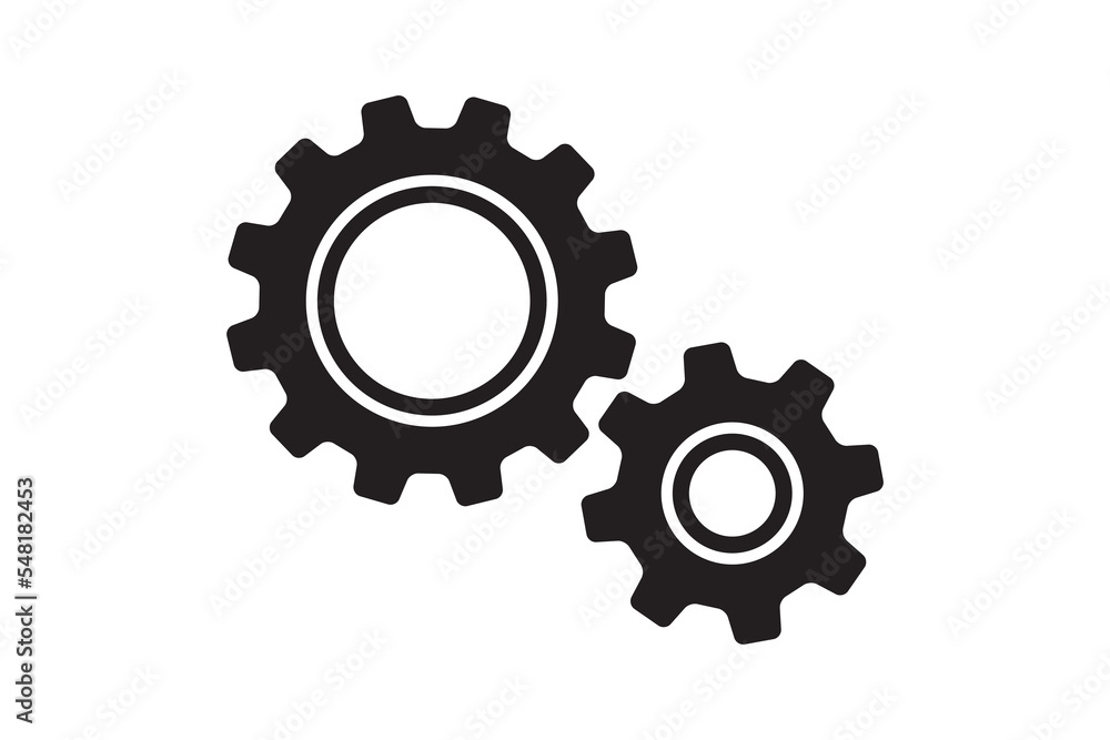 Setting icon vector with work cog gear element. Cogweel mechanism symbol. Setting icon vector with work cog gear element. Cogweel mechanism symbol.