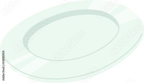 Plate flat icon Dishware for food