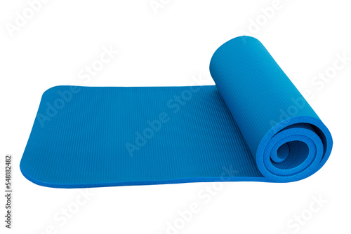 Blaue Fitness Matte und Hintergrund transparent  PNG cut out photo
