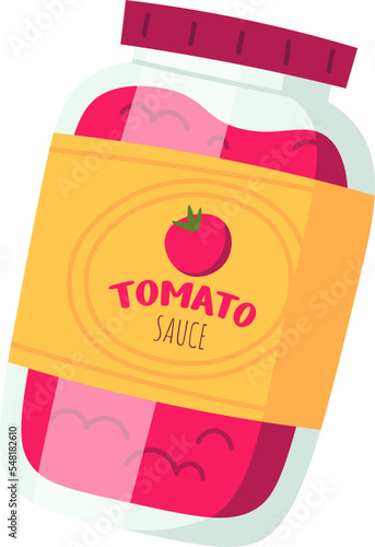 Tomato paste flat icon Borscht preparation