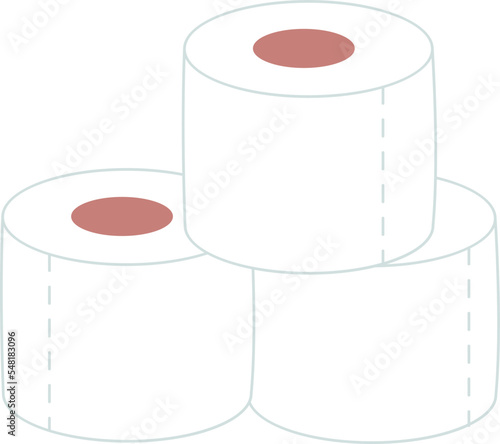 Toilet papers flat icon Potty equipments