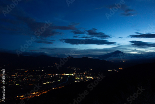 Obraz na płótnie Mt.Fuji and night view w salonie