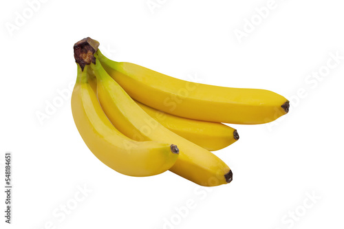 Bunch of bananas isolated on transparent background photo