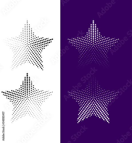 Halftone set ement, star shape