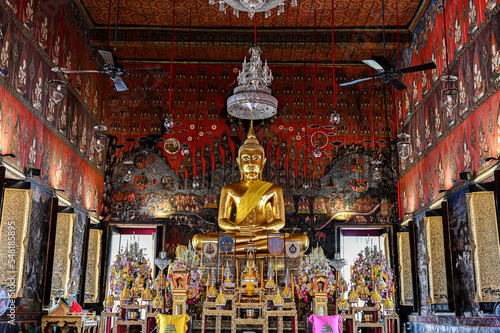 Golden Mount ,Wat Saket Ratchaworamahawihan Rong Mueang, Pathum Wan, Bangkok, Thailand With the Temple of the Golden Mount (Phu Kaho Thong) © Info