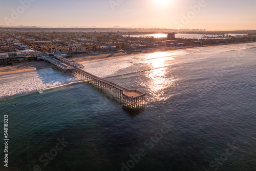 Pier at Mission Beach in San Diego in the Early Morning