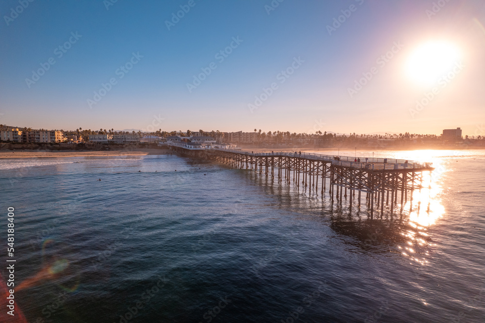 Pier at Mission Beach in San Diego in the Early Morning