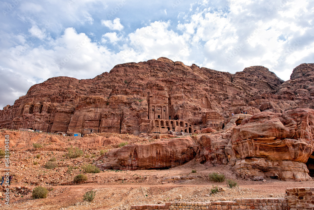 Ruins of an ancient city Petra. Jordan Kingdom.