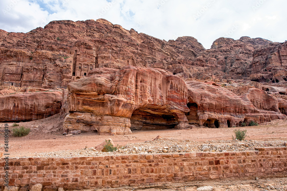 Ruins of an ancient city Petra. Jordan Kingdom.