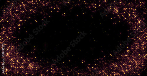 Abstract sparkling gold dust glitter magic background