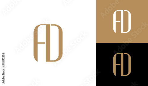 luxury AD monogram logo
