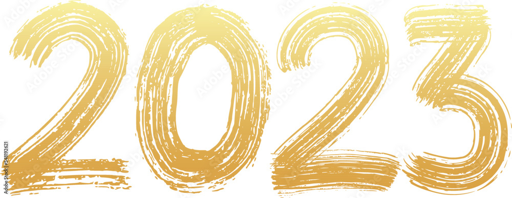 2023 numeral text hand lettering. Dry brush texture effect. Happy New Year. Merry Christmas. Graduation. Design template Celebration typography poster, banner or greeting card. Vector Illustration 2023 numeral text hand lettering. Dry brush texture effect. Happy New Year. Merry Christmas. Graduation. Design template Celebration typography poster, banner or greeting card. Vector Illustration