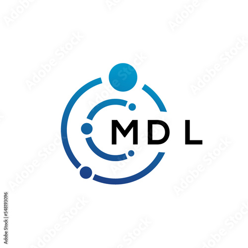 MDL letter technology logo design on white background. MDL creative initials letter IT logo concept. MDL letter design.